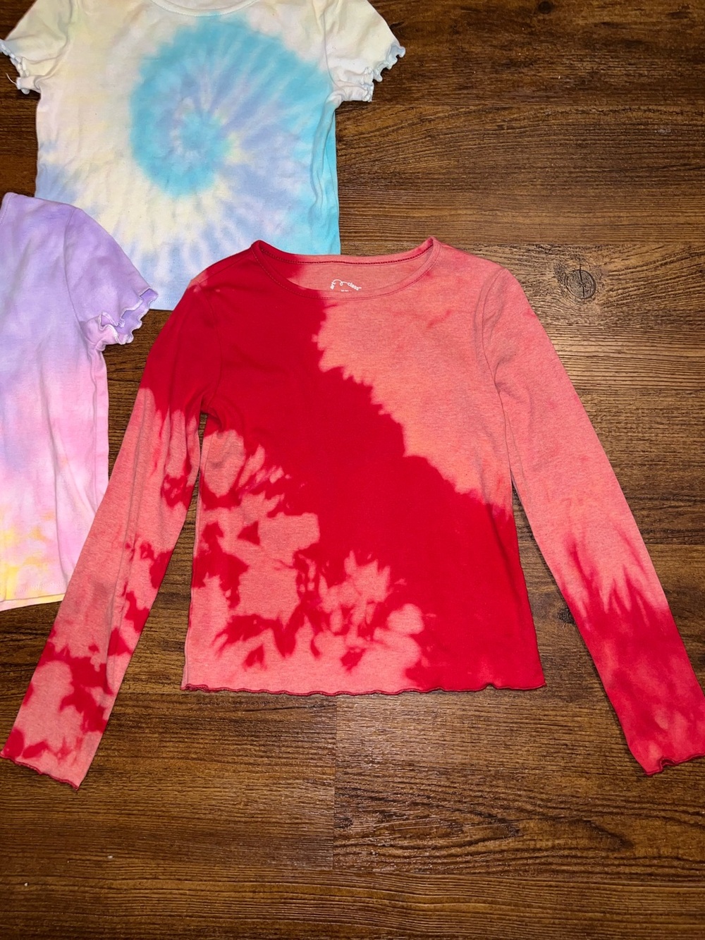 Art Class Custom Tie-Dye Colorful Short and Long Sleeve Shirt Bundle Size M/L - Picture 2 of 8